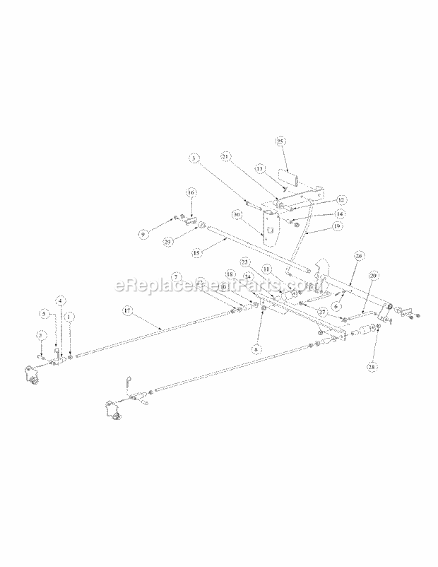 Brake Assembly Diagram and Parts List for M48-KHS 53AB5B5M750-18HP Cub Cadet Lawn Tractor
